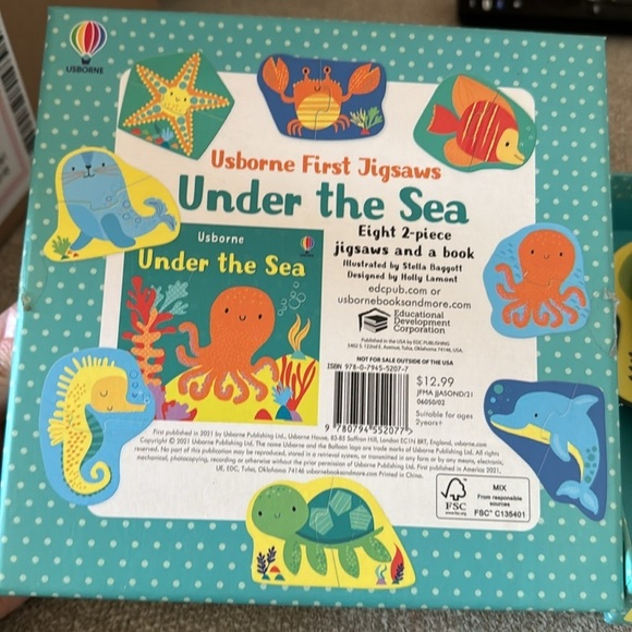 Usborne First Jigsaw Under The Sea Two Piece Puzzles 8 Sets - Picture 10 of 10